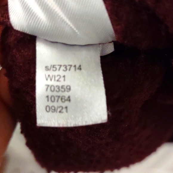 Loft Sherpa Sweatshirt Burgundy Red Size M - Picture 6 of 10